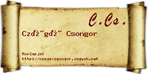 Czégé Csongor névjegykártya