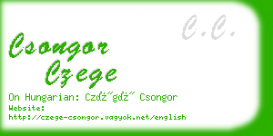 csongor czege business card